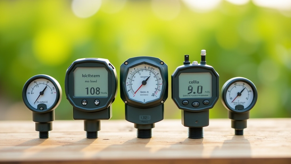 Dažādu tipu mitruma sensori rindā — analogi, digitālie, profesionālie modeļi